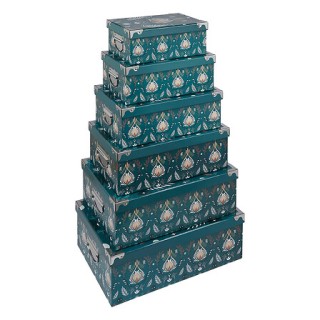 Σετ 6 Κουτιών με Μεταλλικές Γωνίες Boxn Peace 48 x 33,5 x 16 cm Πε... Σετ 6 Κουτιών με Μεταλλικές Γωνίες Boxn Peace 48 x 33,5 x 16 cm Πε...