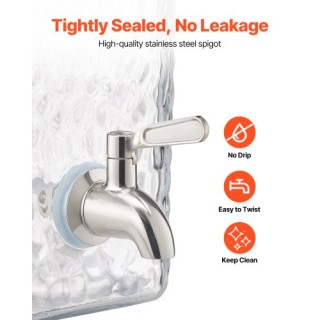 VEVOR Διανομέας Ποτών 5.5L Γυάλινος με Βάση 2 Τεμάχια για Πάρτι YLF... VEVOR Διανομέας Ποτών 5.5L Γυάλινος με Βάση 2 Τεμάχια για Πάρτι YLF...