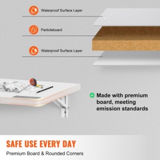 Πτυσσόμενο Επιτοίχιο Γραφείο VEVOR 1000 x 500 x 185 mm BGSGZZPMBHB... Πτυσσόμενο Επιτοίχιο Γραφείο VEVOR 1000 x 500 x 185 mm BGSGZZPMBHB...