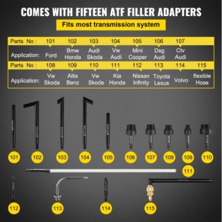 VEVOR Αντλία Μετάδοσης Υγρών 7.5L με 15 Αντάπτορες QCBS7.5L15ATFVU... VEVOR Αντλία Μετάδοσης Υγρών 7.5L με 15 Αντάπτορες QCBS7.5L15ATFVU...