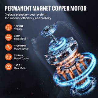 Ηλεκτρικό Βίντσι VEVOR 10,000 lb Συνθετικό Σχοινί Αδιάβροχο Τηλεχει...