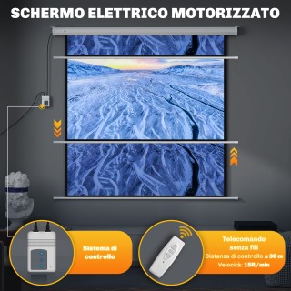 HOMCOM Μηχανοκίνητος Προβολέας Οθόνης 85 με Τηλεχειριστήριο, από Π... HOMCOM Μηχανοκίνητος Προβολέας Οθόνης 85 με Τηλεχειριστήριο, από Π...