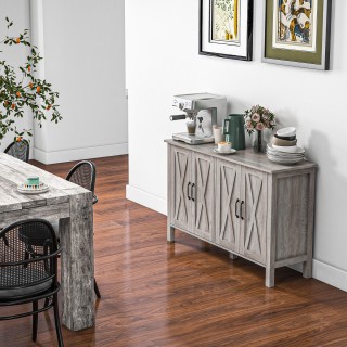 HOMCOM  Πολυχρηστικό Ντουλάπι σε Ρουστίκ Στυλ με 4 Ρυθμιζόμενα Ράφι...