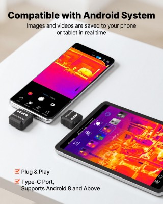 VEVOR Θερμική Κάμερα για Android Smartphone και Tablet 160x120 με S...