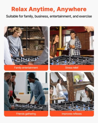 VEVOR Επιτραπέζιο Ποδοσφαιράκι, 137 cm, Ανθεκτικό & Εύκολη Συναρμολ...