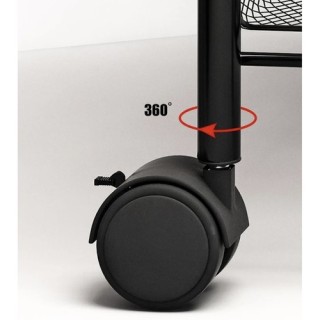 Τροχήλατη Μεταλλική Ραφιέρα 65 x 25 x 44 x cm Μαύρο Ruhhy 24749 Τροχήλατη Μεταλλική Ραφιέρα 65 x 25 x 44 x cm Μαύρο Ruhhy 24749