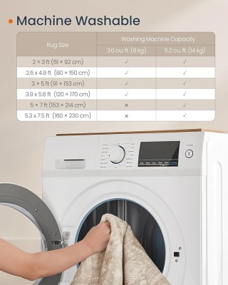 SONGMICS Χαλί Boho Chic Πολυεστέρας 170x120 εκ. Καπουτσίνο Μπεζ TAR... SONGMICS Χαλί Boho Chic Πολυεστέρας 170x120 εκ. Καπουτσίνο Μπεζ TAR...