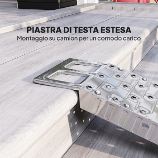 HOMCOM Πτυσσόμενη και αντιολισθητική ράμπα φόρτωσης για μοτοσικλέτε...