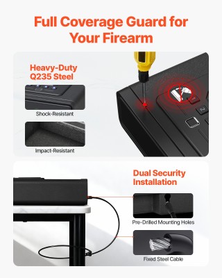 VEVOR Ασφαλές Συρτάρι Πιστόλιου με Δακτυλικό Αποτύπωμα/Κωδικό/Κλειδ... VEVOR Ασφαλές Συρτάρι Πιστόλιου με Δακτυλικό Αποτύπωμα/Κωδικό/Κλειδ...