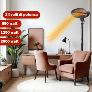 BAKAJI Ηλεκτρική Σόμπα 2 σε 1 Υπέρυθρη για Δάπεδο και Τοίχο, κατάλλ...