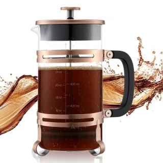 VEVOR French Press Coffee Maker 1L made of Borosilicate Glass with Copper...