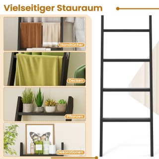 Costway 28εκ Μοντέρνα Μαύρη Σκάλιερα Πετσετών Επιδαπέδια BA8387BK Costway 28εκ Μοντέρνα Μαύρη Σκάλιερα Πετσετών Επιδαπέδια BA8387BK