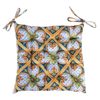 Galileo Μαξιλάρι καρέκλας με κορδόνια 40x40 cm διακόσμηση μεσογειακ...