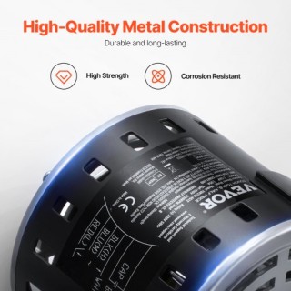 VEVOR Κινητήρας Φυσητήρα Καμίνου 1/3HP 220V 1.95A 1250RPM 3 Ταχυτήτ...