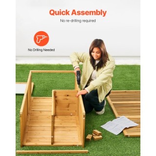 VEVOR Αδιάβροχη Ξύλινη Αποθήκη Κήπου 80x162 cm PDHWCWJPD5010R10XV0