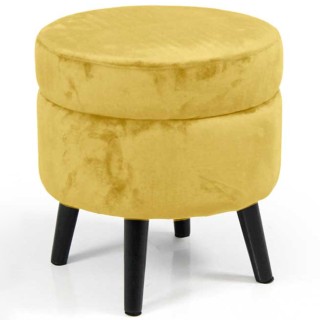 BAKAJI  Πουφ Αποθηκευτικός Σκαμπό Κασετίνα Υποπόδιο Ύφασμα Βελούδο ...