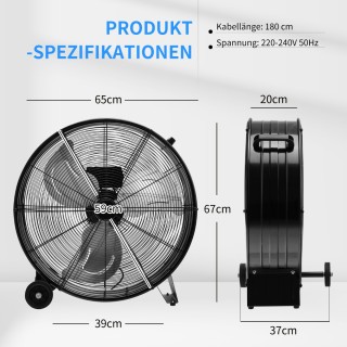 Costway Βιομηχανικός Ανεμιστήρας Δαπέδου με Ρόδες 3 Ταχυτήτων για ... Costway Βιομηχανικός Ανεμιστήρας Δαπέδου με Ρόδες 3 Ταχυτήτων για ...