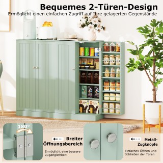 Costway Πράσινος Ελεύθερος Μπουφές Κουζίνας με Πόρτες και Ρυθμιζόμε... Costway Πράσινος Ελεύθερος Μπουφές Κουζίνας με Πόρτες και Ρυθμιζόμε...
