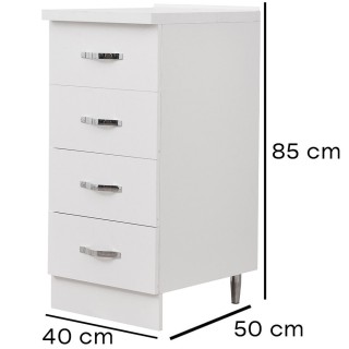 Shally Dogan Συρταριέρα για Κουζίνα Κινητό Ντουλάπι 4 Συρτάρια 40 ... Shally Dogan Συρταριέρα για Κουζίνα Κινητό Ντουλάπι 4 Συρτάρια 40 ...