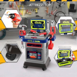 BAKAJI Παιδικός Πάγκος Εργασίας με Ρόδες και Αξεσουάρ Πολυλειτουργι... BAKAJI Παιδικός Πάγκος Εργασίας με Ρόδες και Αξεσουάρ Πολυλειτουργι...