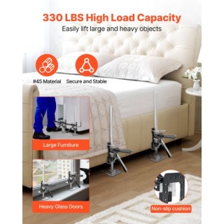 VEVOR Σετ 2 Μαύρων Μοχλών Ανύψωσης 150kg 250mm TGQ250MM1DHS7CAGWV0 VEVOR Σετ 2 Μαύρων Μοχλών Ανύψωσης 150kg 250mm TGQ250MM1DHS7CAGWV0