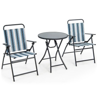 Costway Σετ 3 Τεμαχίων Πτυσσόμενων Καρεκλών Βεράντας με Τραπέζι - ... Costway Σετ 3 Τεμαχίων Πτυσσόμενων Καρεκλών Βεράντας με Τραπέζι - ...
