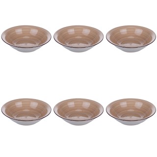 Villa DEste  Σετ 6 βαθιά πιάτα 215 εκ. από πήλινο stoneware ζωγραφι...