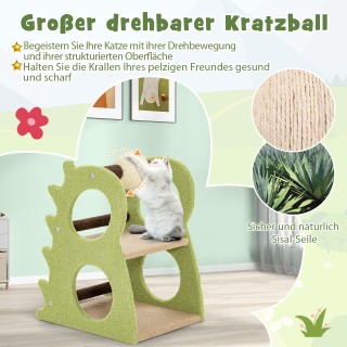 Costway  Διπλωτός Μοντέρνος Ονυχοδρόμιο για Οικόσιτες Γάτες σε Σχήμ...