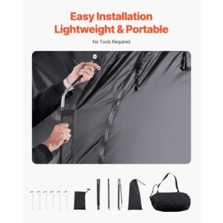 VEVOR Ανθεκτική Αδιάβροχη Τέντα Αποθήκευσης Ποδηλάτων για 5 Ποδήλατ...