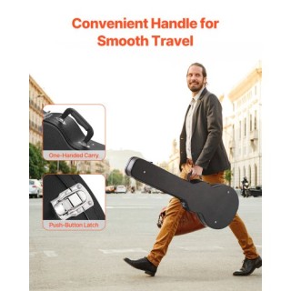 VEVOR Ηλεκτρική Κιθάρα Σκληρή Θήκη 105εκ με Κλειδαριά για LES PAUL ...