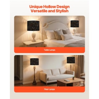 VEVOR Σετ 2 Στρογγυλά Καπέλα Λάμπας 13x13x10 εκ με Άρπα YZXDZ1310IN...