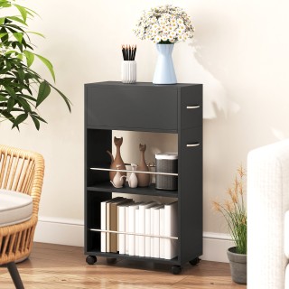 HOMCOM Καρότσι Κουζίνας με 2 Ανοιχτά Ράφια, Συρτάρι και Προστατευτι... HOMCOM Καρότσι Κουζίνας με 2 Ανοιχτά Ράφια, Συρτάρι και Προστατευτι...