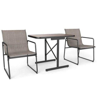 Costway Σετ Κήπου 3 τεμαχίων: Τραπέζι Μπιστρό με 2 Καρέκλες NP12142CF