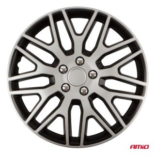 AMiO Σετ 4 τεμαχίων τάσια αυτοκινήτου Dakar μαύρο & ασημί 16 ... AMiO Σετ 4 τεμαχίων τάσια αυτοκινήτου Dakar μαύρο & ασημί 16 ...