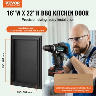 Πόρτα BBQ VEVOR 415x570 mm για Εξωτερική Κουζίνα DMMBSCJM16X2HCHIDV0 Πόρτα BBQ VEVOR 415x570 mm για Εξωτερική Κουζίνα DMMBSCJM16X2HCHIDV0