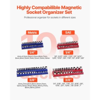 VEVOR Μαγνητική Οργάνωση Υποδοχών 4τμχ Μπλε & Κόκκινο για Μετρικό ... VEVOR Μαγνητική Οργάνωση Υποδοχών 4τμχ Μπλε & Κόκκινο για Μετρικό ...