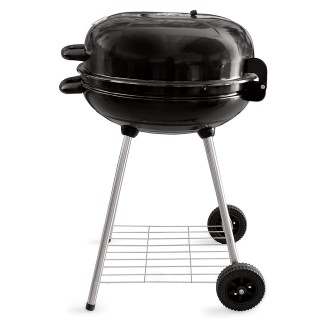 Galileo Μπάρμπεκιου στρογγυλό μαύρο από ανθρακοχάλυβα με ρόδες και ...