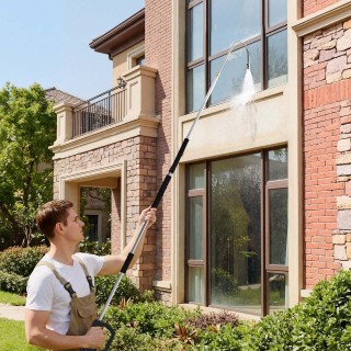 VEVOR Τηλεσκοπικό Κοντάρι Πλυστικού Ρεύματος 2.74 μ, 3 Τμήματα, 7 Α...