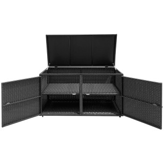 Αποθηκευτικό Κουτί από Ατσάλινο Σκελετό και PE Rattan με 2 Ράφια κα...