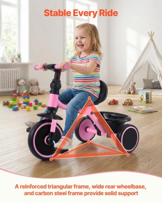 VEVOR Πτυσσόμενο Τρίκυκλο για Νήπια 2-5 Ετών με Ρυθμιζόμενο Κάθισμα... VEVOR Πτυσσόμενο Τρίκυκλο για Νήπια 2-5 Ετών με Ρυθμιζόμενο Κάθισμα...
