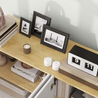 HOMCOM Μοντέρνα Κρεντέντζα με Ντουλάπια 2 Πόρτες, Απαλή Κλείσιμο κ... HOMCOM Μοντέρνα Κρεντέντζα με Ντουλάπια 2 Πόρτες, Απαλή Κλείσιμο κ...