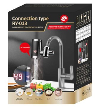 Verk Group Ηλεκτρικός Θερμοσίφωνας Βρύσης με Ψηφιακή Ένδειξη Θερμοκ...