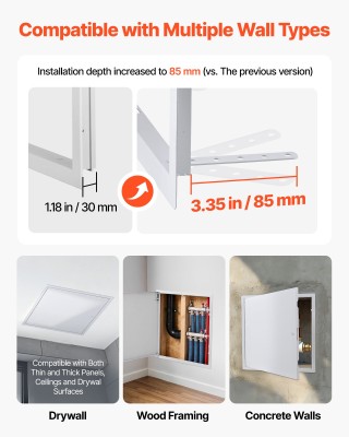 VEVOR Θυρίδα Επίσκεψης Γυψοσανίδας 49x49 εκ., Γαλβανισμένο Ατσάλι, ...