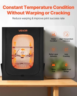 VEVOR Αδιάβροχη Σκηνή 3D Εκτυπωτή με LED Φωτισμό 3DDYJZRTWQWTUY5RY0...