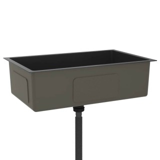 vidaXL Νεροχύτης Κουζίνας από Μαύρο Ανοξείδωτο Ατσάλι 51517 vidaXL Νεροχύτης Κουζίνας από Μαύρο Ανοξείδωτο Ατσάλι 51517