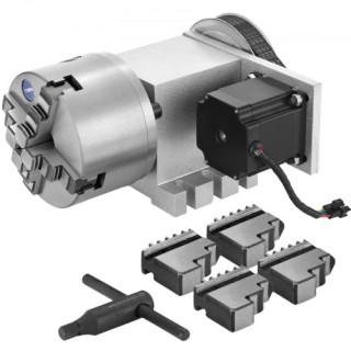 VEVOR CNC Περιστροφικός Άξονας 4-Σιαγόνων 100mm με Κενό Άξονα και Ο... VEVOR CNC Περιστροφικός Άξονας 4-Σιαγόνων 100mm με Κενό Άξονα και Ο...