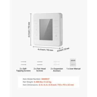 VEVOR Προγραμματιζόμενος Θερμοστάτης 7 Ημερών για Συστήματα Θέρμανσ... VEVOR Προγραμματιζόμενος Θερμοστάτης 7 Ημερών για Συστήματα Θέρμανσ...