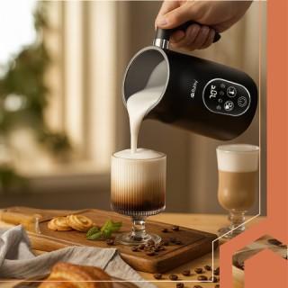 Ruhhy Ηλεκτρική Συσκευή για Αφρόγαλο με LED Οθόνη, 21 x 15 x 10 cm ...