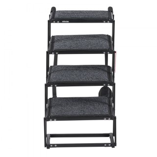 VEVOR Σκάλα Αυτοκινήτου για Σκύλους 4 Σκαλοπατιών Πτυσσόμενη Αντιολ...