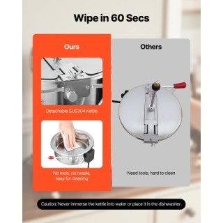 VEVOR Επιτραπέζια Μηχανή Ποπ Κορν 800W με Κάδο 0.2kg Μαύρο TSBMHJHS...